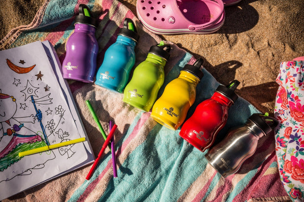 12 oz Reusable Kids Stainless Steel Water Bottle - Greens Steel